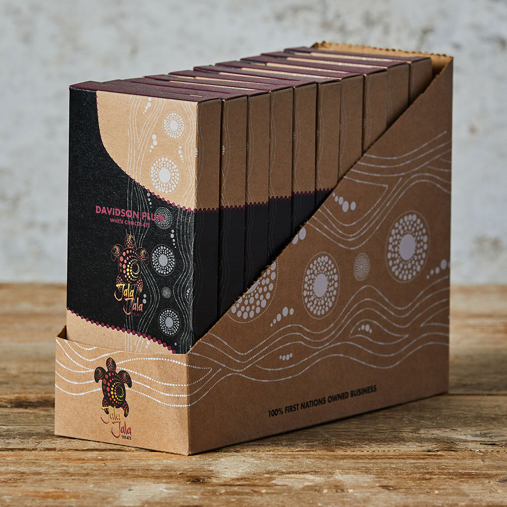 Jala Jala Treats Davidson Plumb White Chocolate Display Box